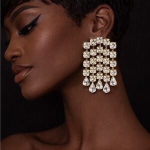 Elegant Gold and Silver Statement Earrings